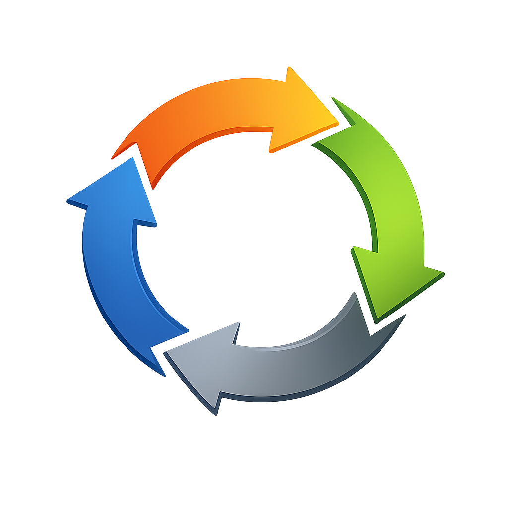 Flow  process arrows icon-1